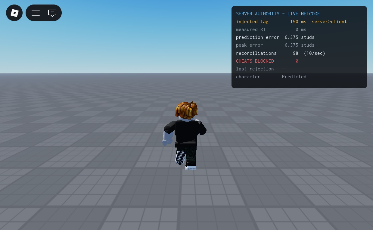 Roblox Server Authority: instrumented demo screenshot 2
